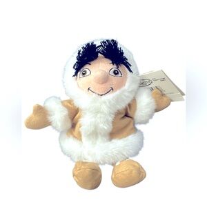 Disney‎ Plush Doll Alaska Boy Eskimo Small World Bean Bag EUC
